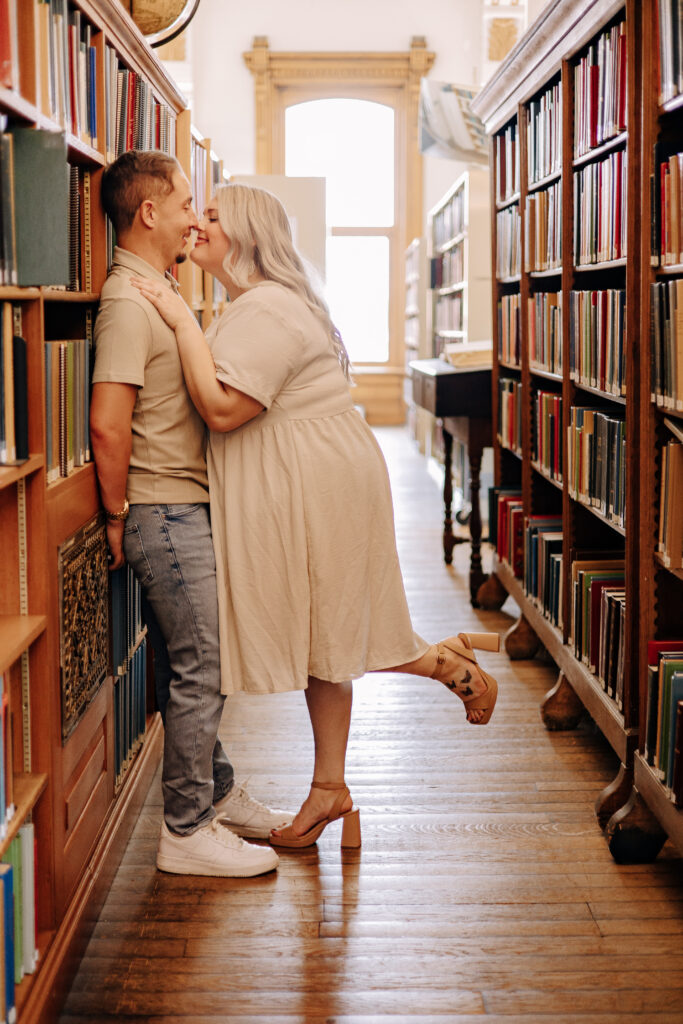 Willard Library Photoshoot Evansville Indiana Couples Photographer